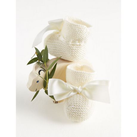 Adorables chaussons pour bébé au tricot