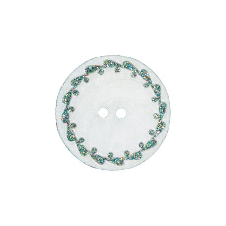 Bouton nacre 15mm vert