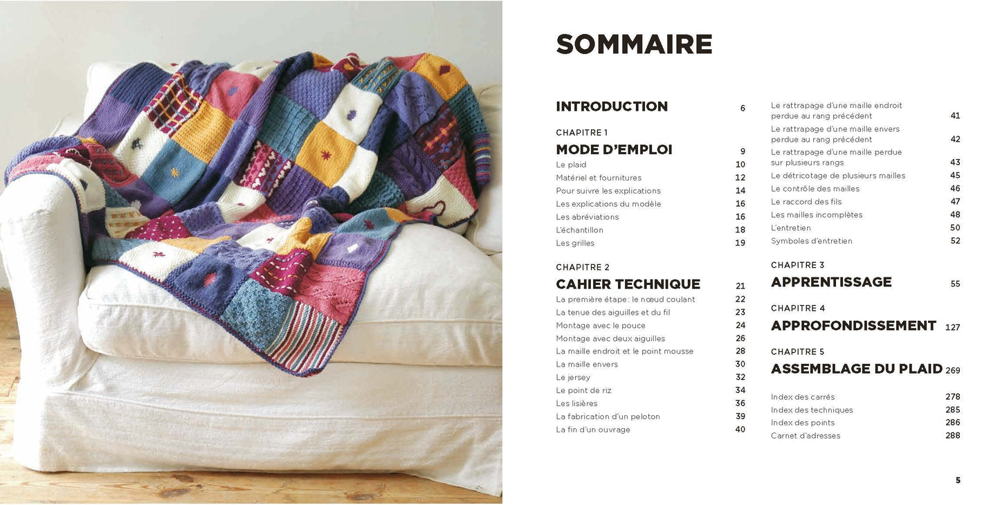 LA BIBLE DES CARRES EN TRICOT - 100 POINTS ET TECHNIQUES TRICOT