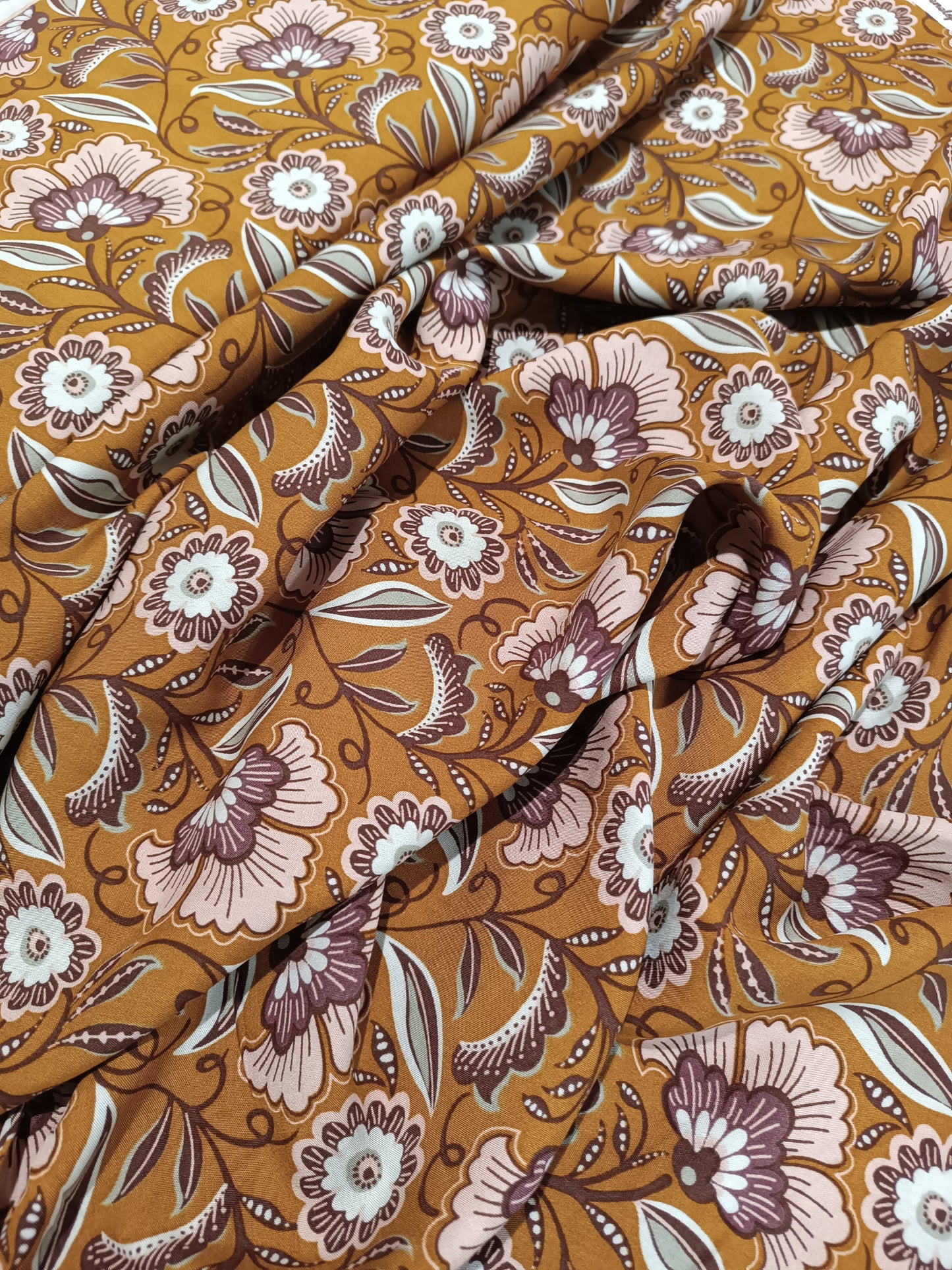 Viscose flower camel