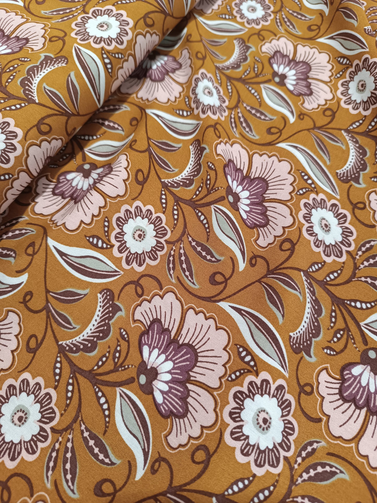 Viscose flower camel