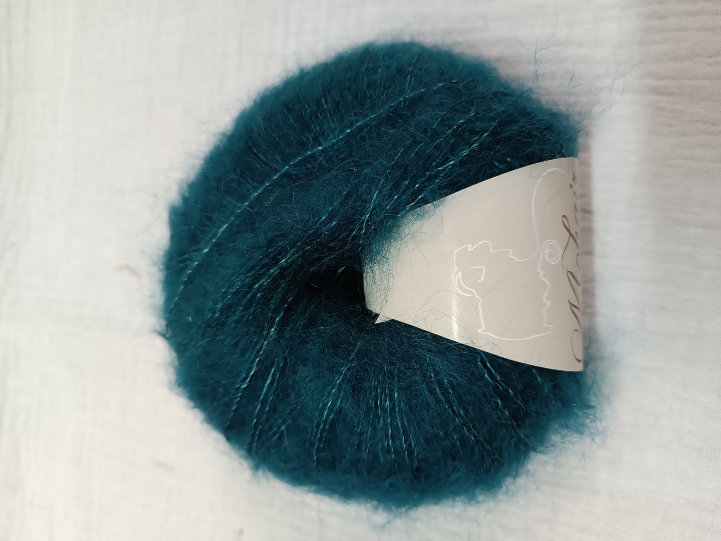 70027 Mohair et soie col vert