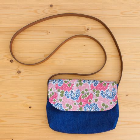 Lanière de sac en cuir noir + renforts NOIR ET CAMEL