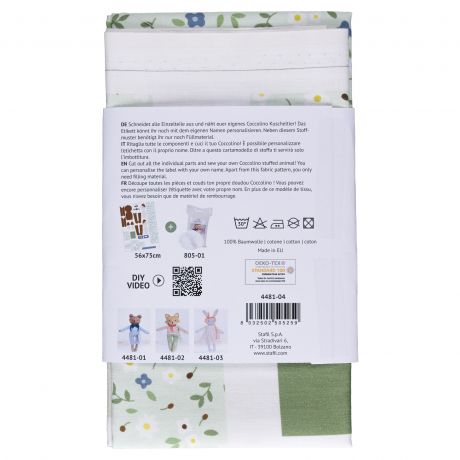 Tissu imprimé pour doudou bamby 56x75 cm