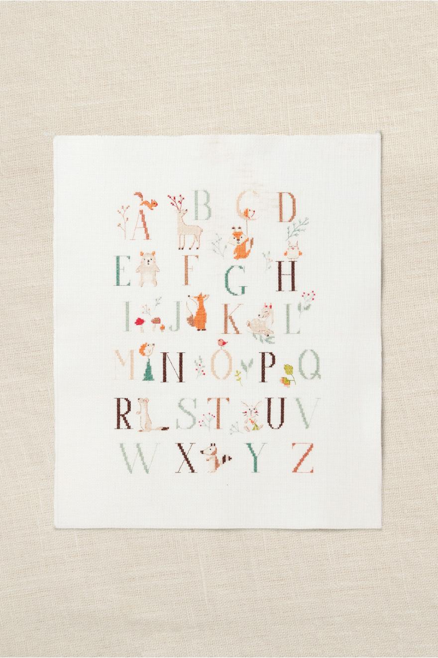 KIT POINT DE CROIX - ABÉCÉDAIRE ANIMAUX