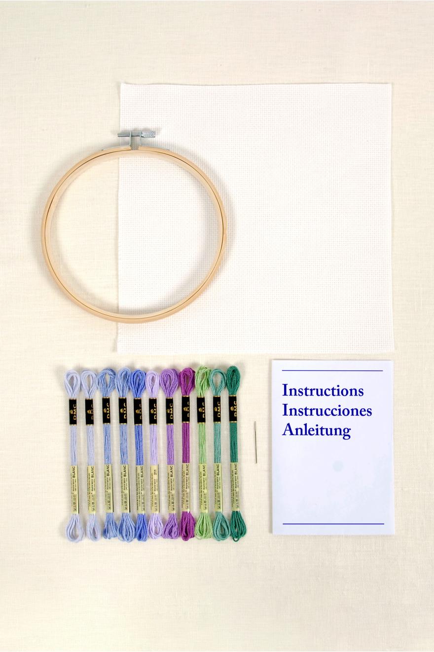 KIT POINT DE CROIX BOUQUET DE LAVANDES PAR NATHALIE WEINZAEPFLEN