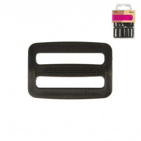 BOUCLES COULISSANTES PLASTIQUE 32MM*1