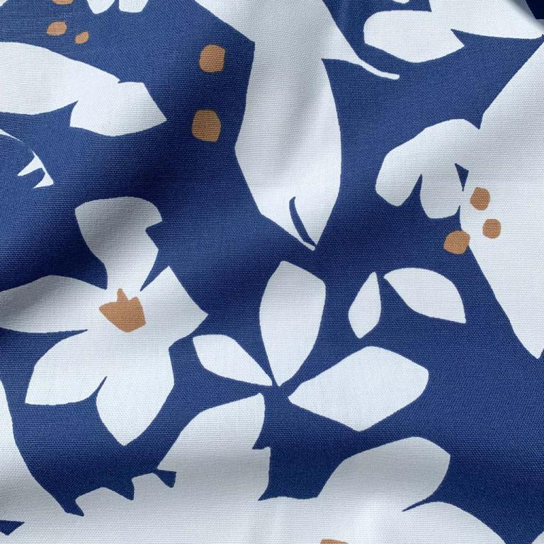 COUPON Demi natté outremer/camel