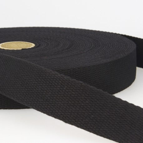 Sangle 30 mm coton NOIR