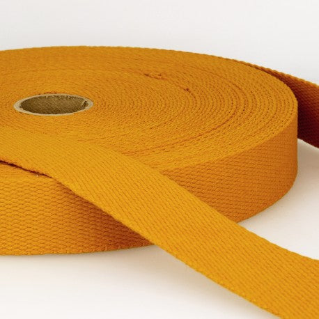 Sangle 30 mm coton MOUTARDE