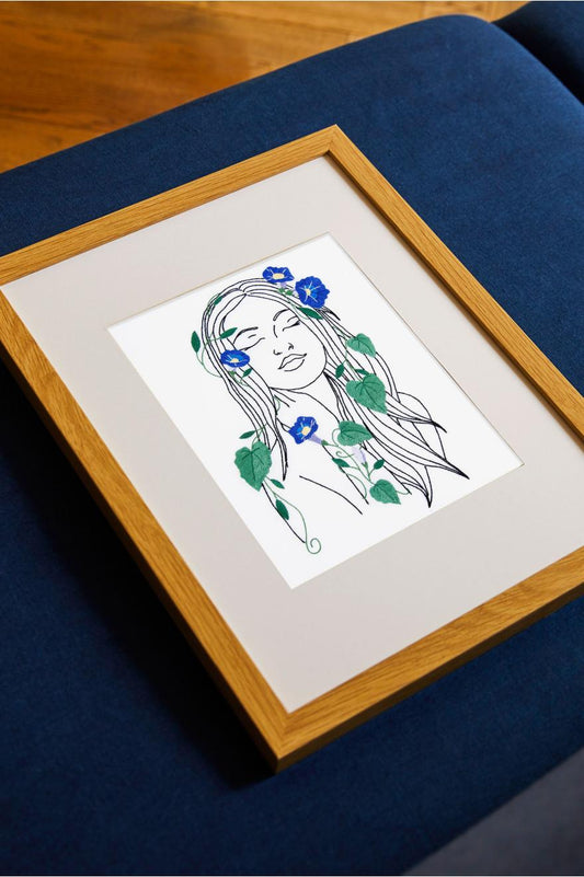 KIT BRODERIE FIGURES FLORALES LISERONS PAR JOANNA HATELEY