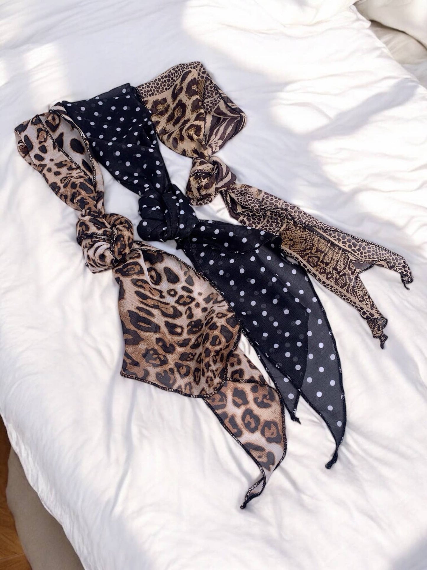 Foulard à motifs FL13: Marron
