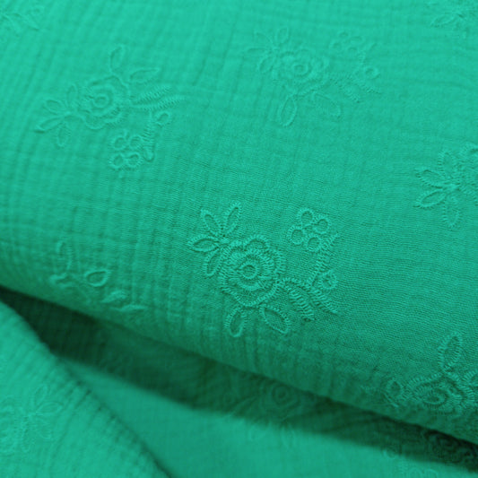Double gaze broderie VERT