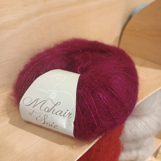 815 Mohair et soie bourgogne