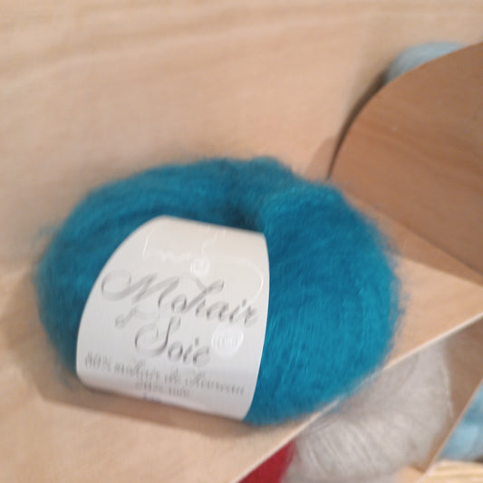 70106 Mohair et soie Turquoise