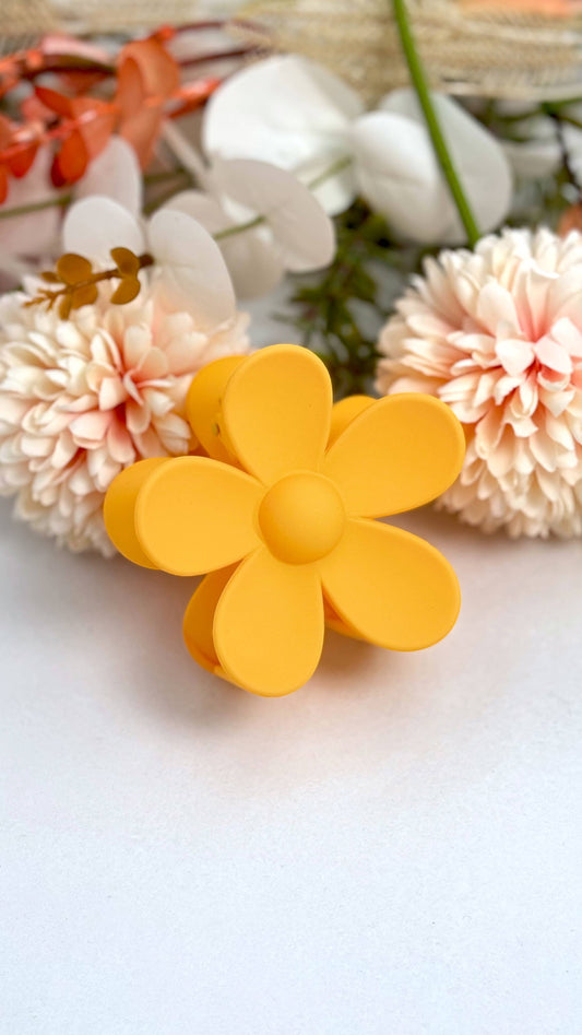 Pince à cheveux en forme de fleur YH19: Jaune / Synthétique