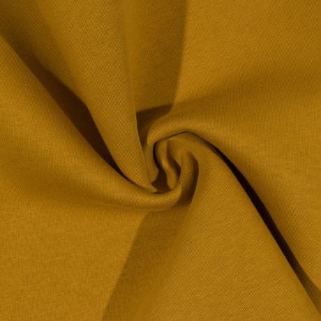 Tissu sweat brossé envers gratté ocre