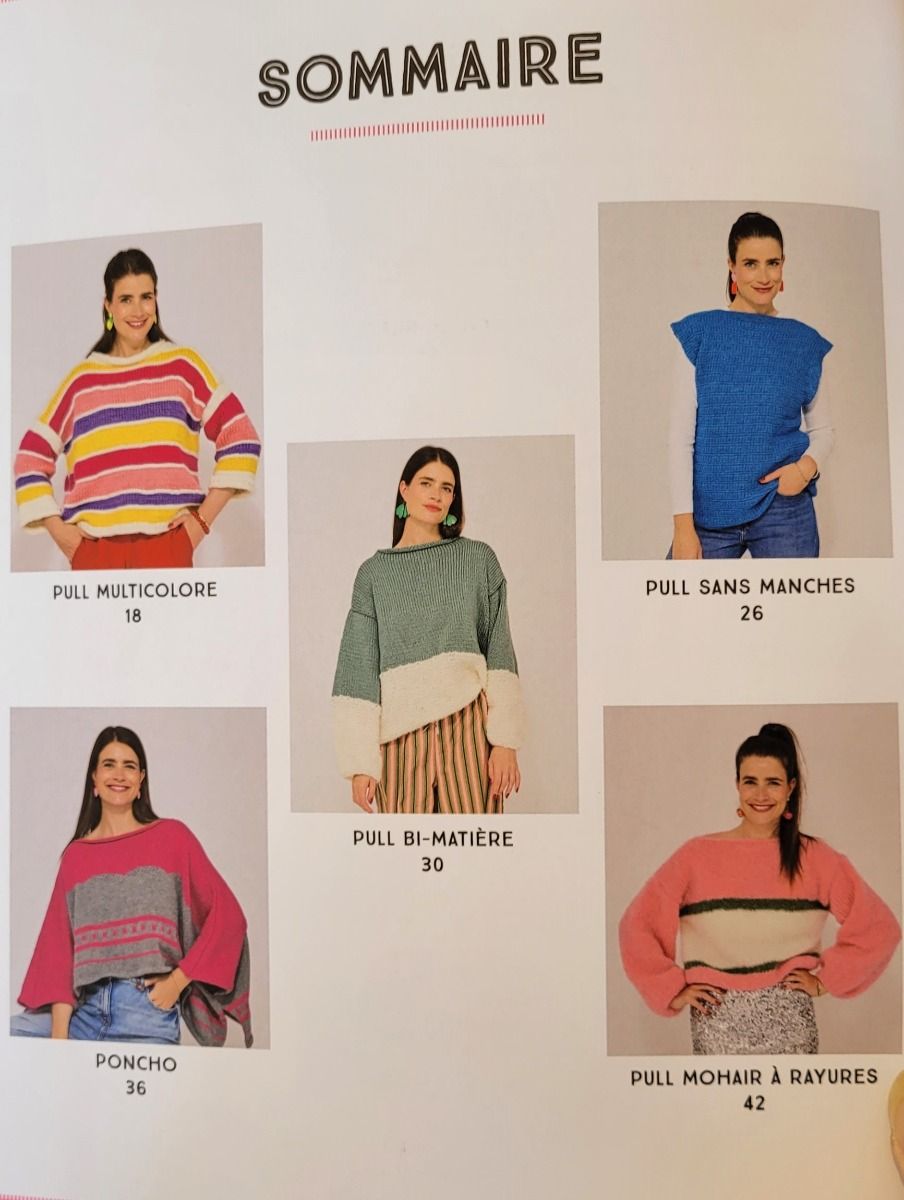 Tricot Pop! d'Annick Michalon, laines Lang Yarns et Wooladdicts