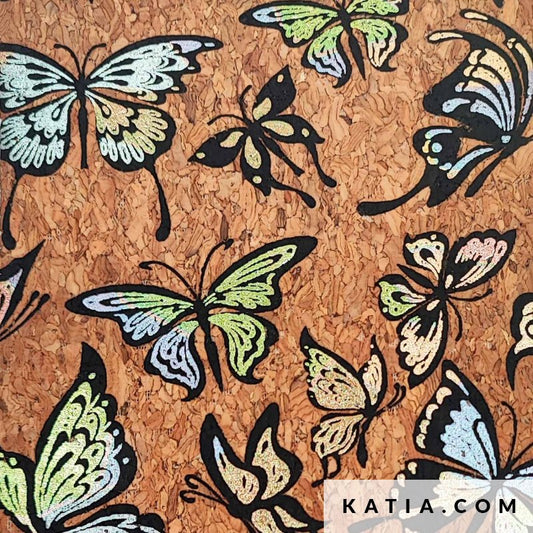 COUPON Tissu liège Butterfly