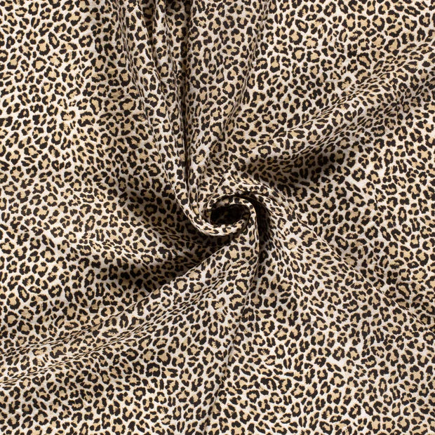 Viscose imprimé guépard beige