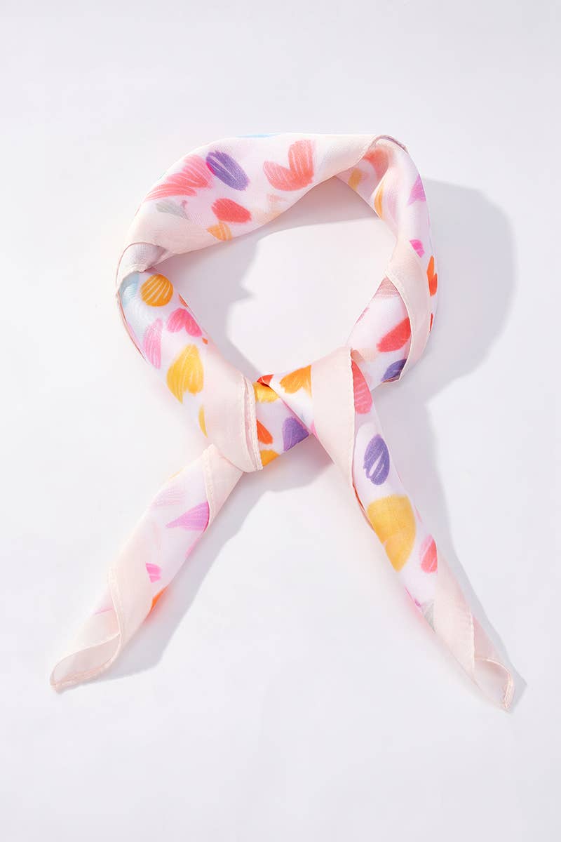 Foulard à motif 65 X 65 CM FL327DF: Jaune / 100% Polyester