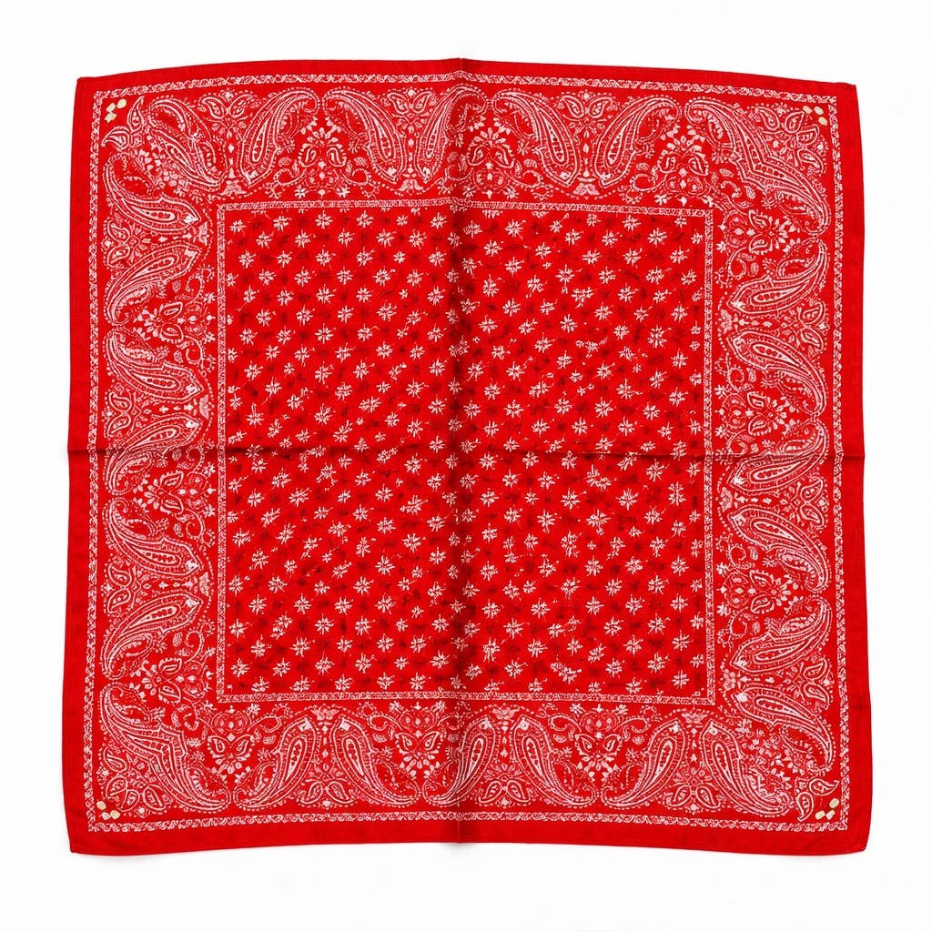 Foulard à motif 65 X 65 CM FL506DF: Rouge / 100% Polyester
