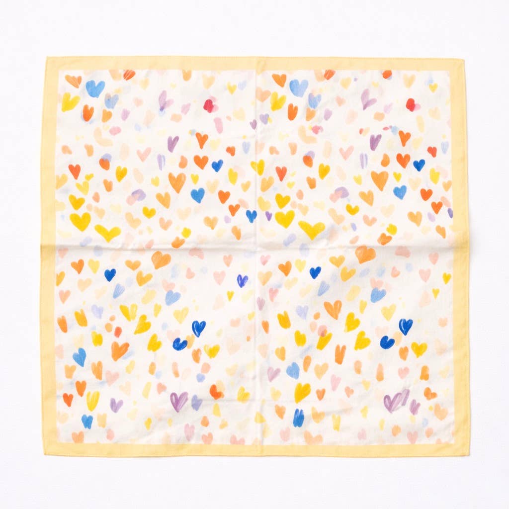 Foulard à motif 65 X 65 CM FL327DF: Jaune / 100% Polyester