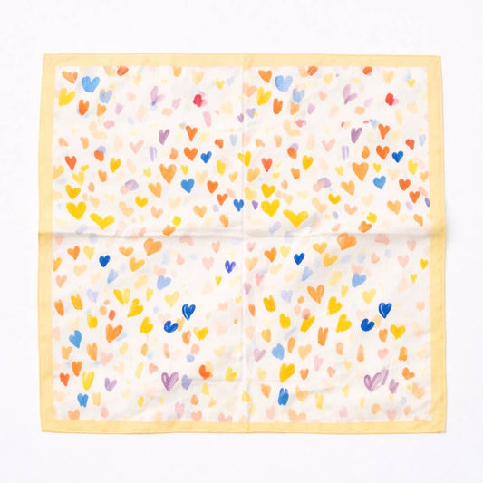 Foulard à motif 65 X 65 CM FL327DF: Jaune / 100% Polyester