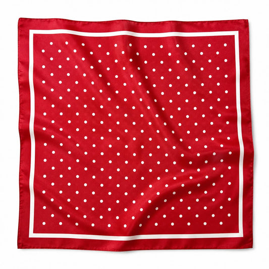Foulard à motif 70 x 70 cm FL56: Rouge / 100% POLYESTER