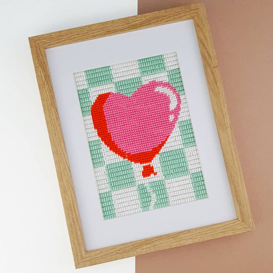 Kit Canevas - DIY - Ballon coeur