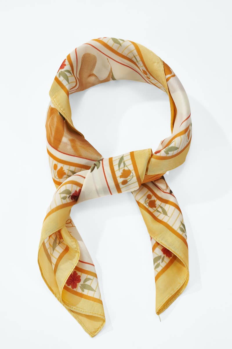 Foulard à motif 70 x 70 cm FL550: Rouge / 100% POLYESTER