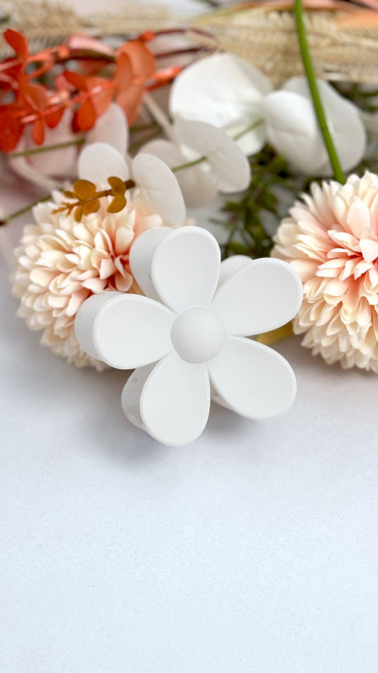 Pince à cheveux en forme de fleur YH19: Blanc / Synthétique
