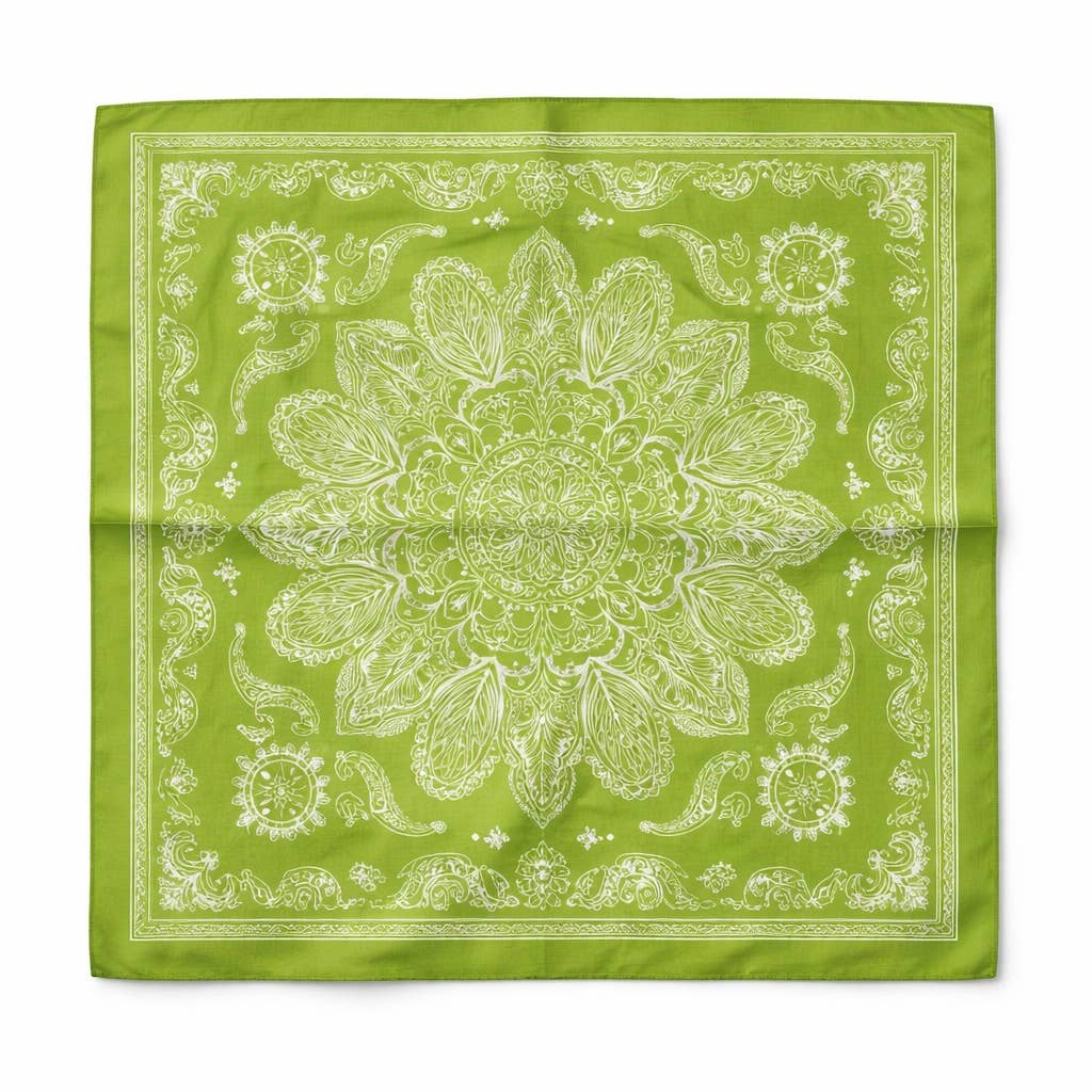 Foulard à motif 65 X 65 CM FL336DF: Vert / 100% Polyester