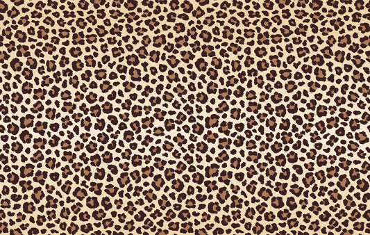 TISSU COTON LEOPARD PETIT BEIGE