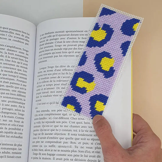 Kit Canevas - DIY -  marque-page Léopard