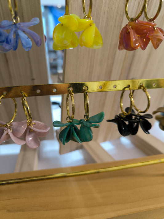 Boucle d'oreille fleur