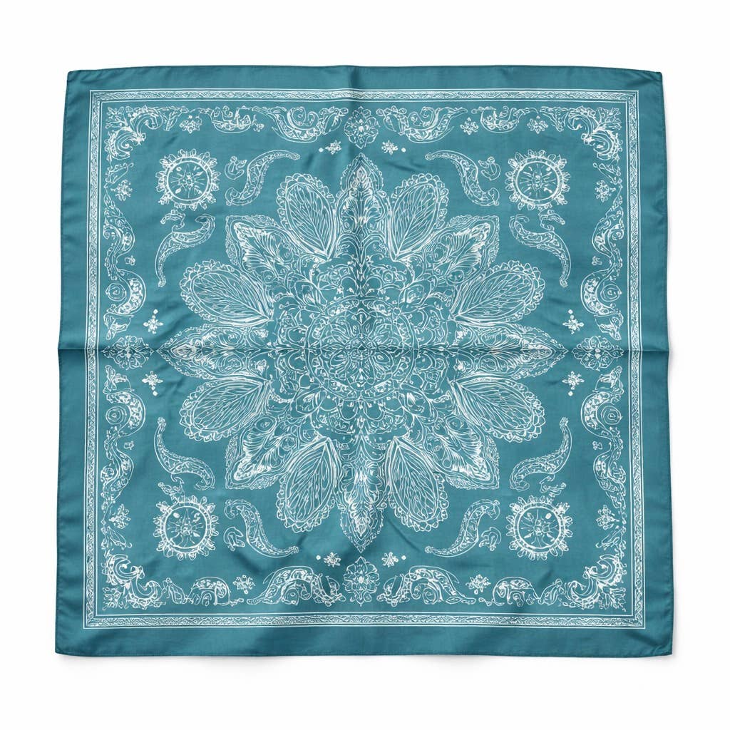 Foulard à motif 65 X 65 CM FL336DF: Vert / 100% Polyester