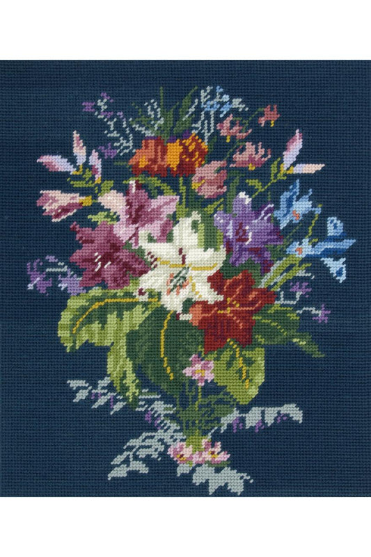 Motif Bouquet sur toile canevas pénélope de 40x46cm C2214