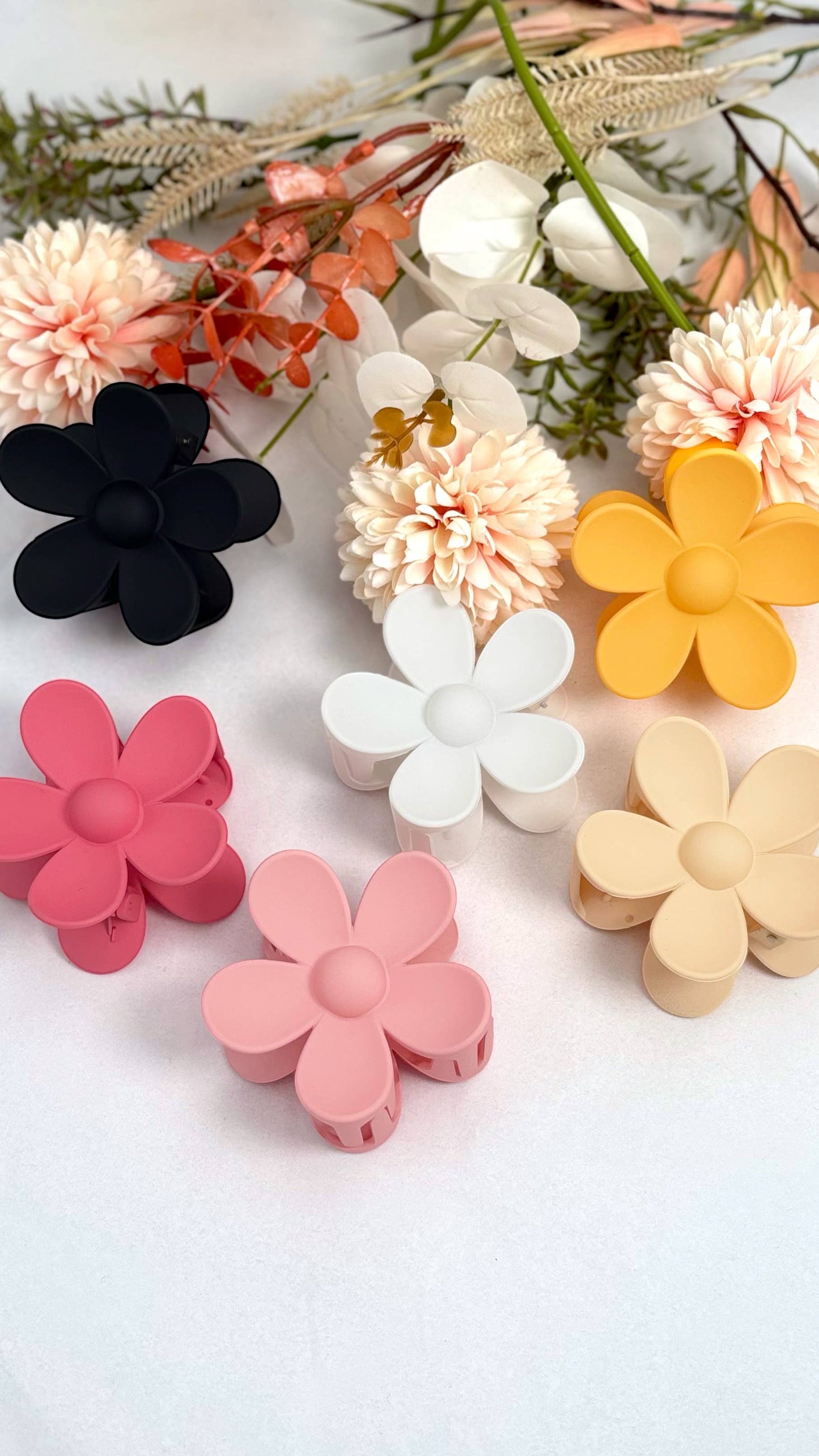 Pince à cheveux en forme de fleur YH19: Jaune / Synthétique
