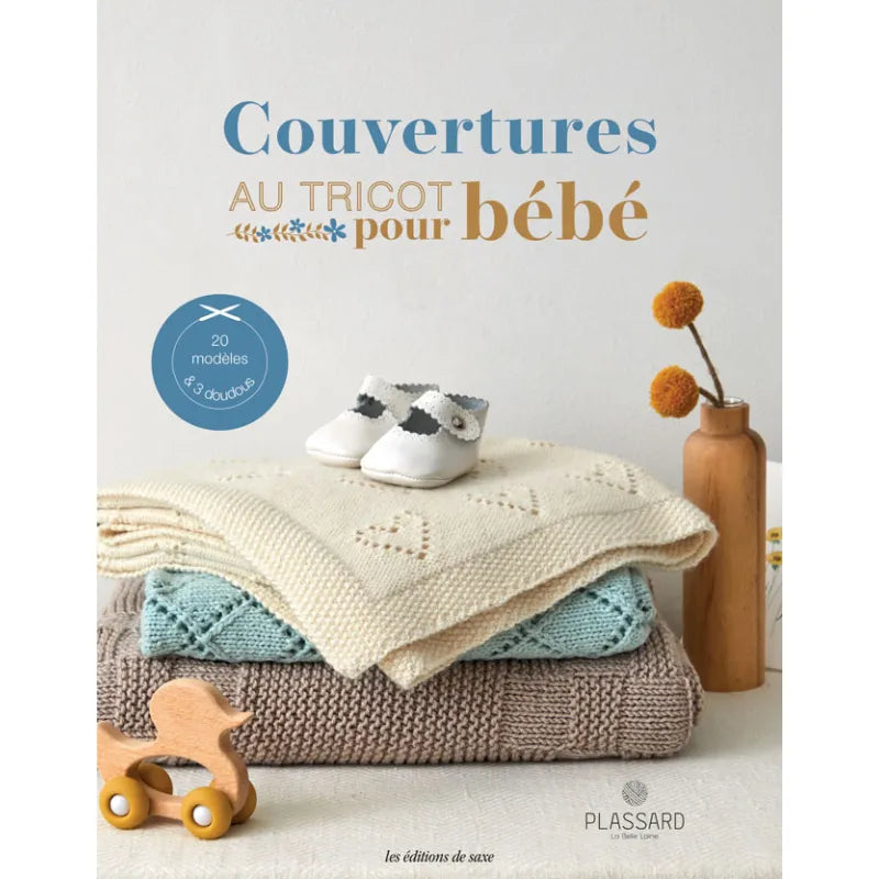 Couvertures au tricot pour bébé : 20 modèles & 3 doudous