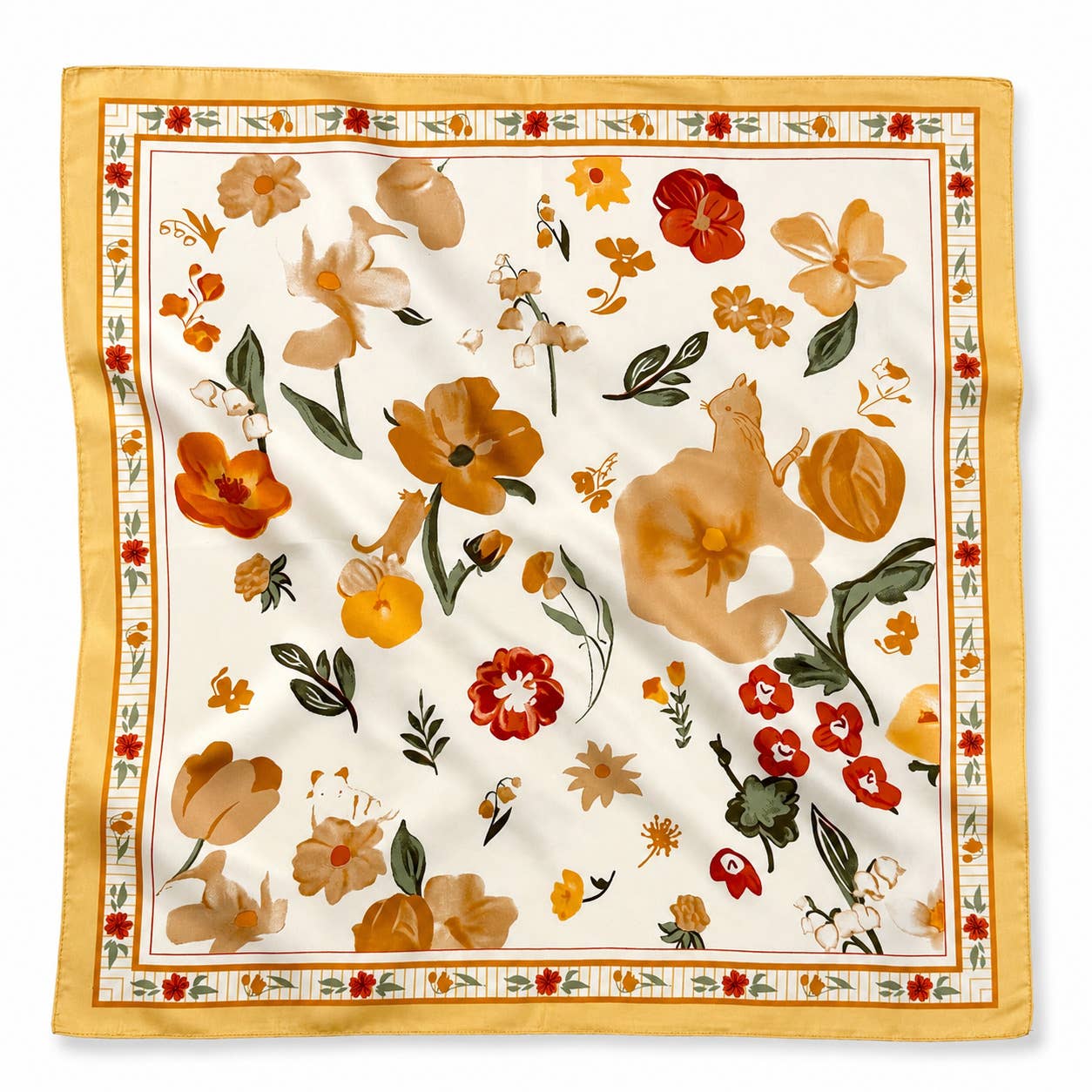 Foulard à motif 70 x 70 cm FL550: Rouge / 100% POLYESTER