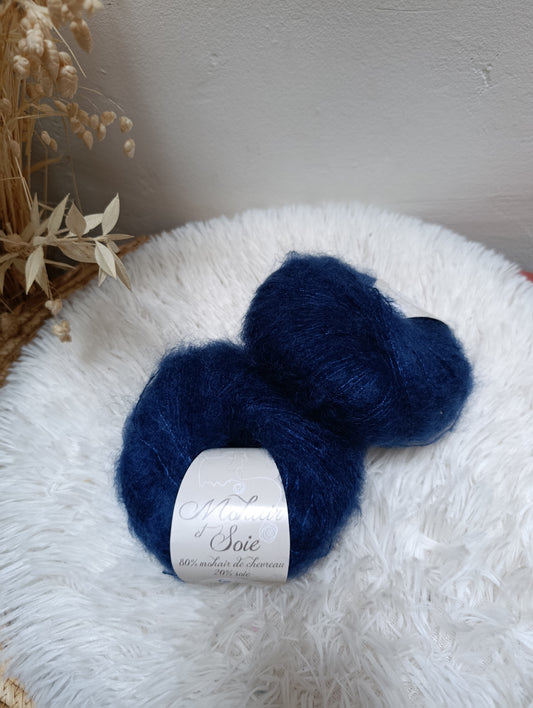 70090 Mohair et soie BLEU NUIT