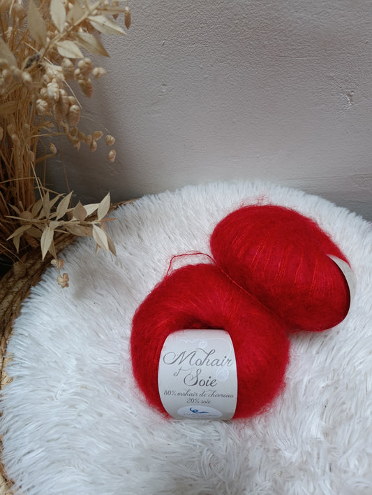 71858 Mohair et soie POMME D'AMOUR