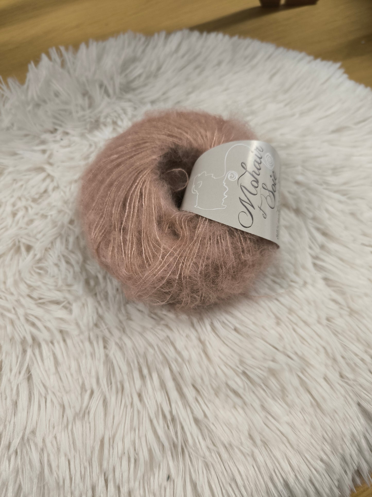 70100 Mohair et soie Beige rosée