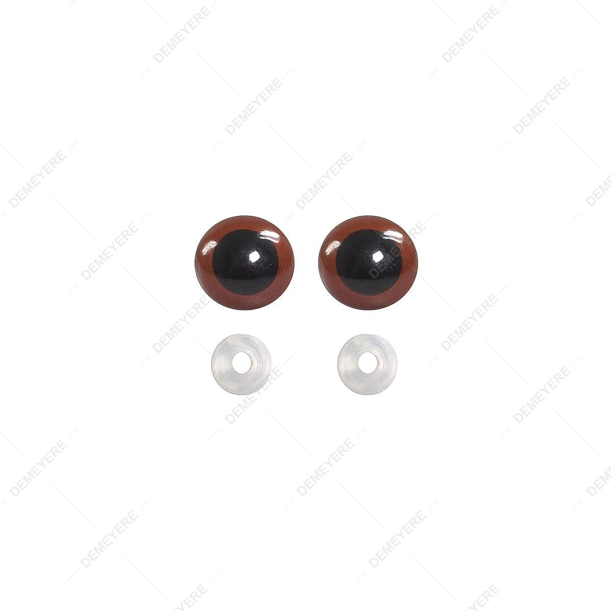 YEUX DE SÉCURITÉ x 10 PAIRES MARRON