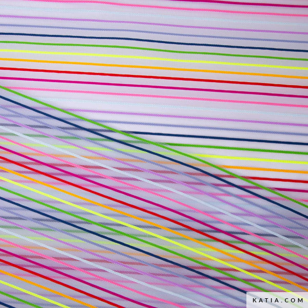 Tissu résille mesh multico