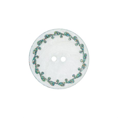 Bouton nacre 15mm vert