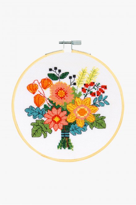 BOUQUET D'AUTOMNE KIT POINT DE CROIX