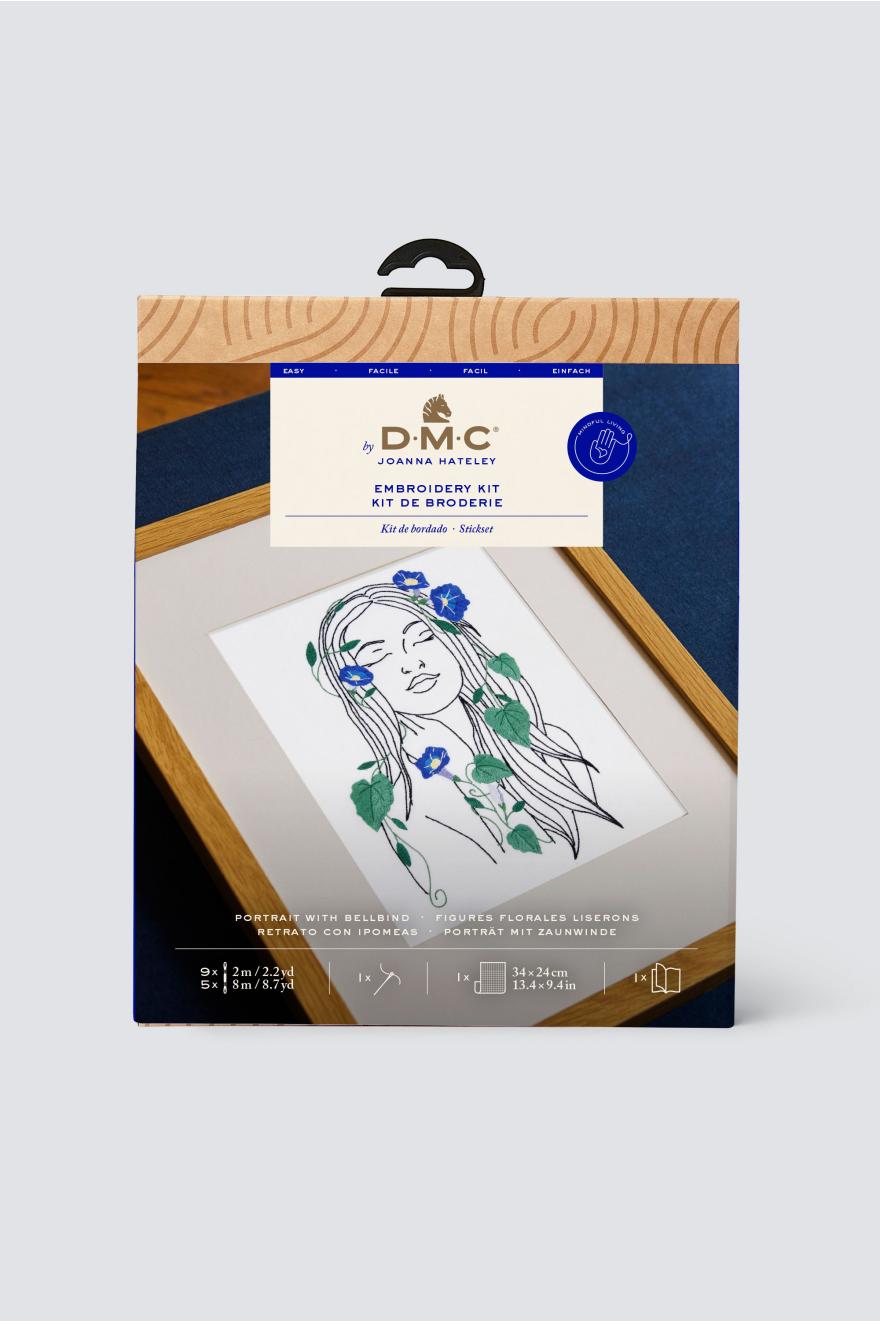 KIT BRODERIE FIGURES FLORALES LISERONS PAR JOANNA HATELEY